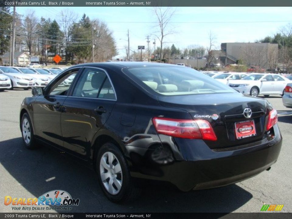 2009 Toyota Camry LE Black / Bisque Photo #6