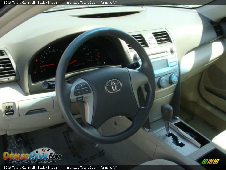 2009 Toyota Camry LE Black / Bisque Photo #9
