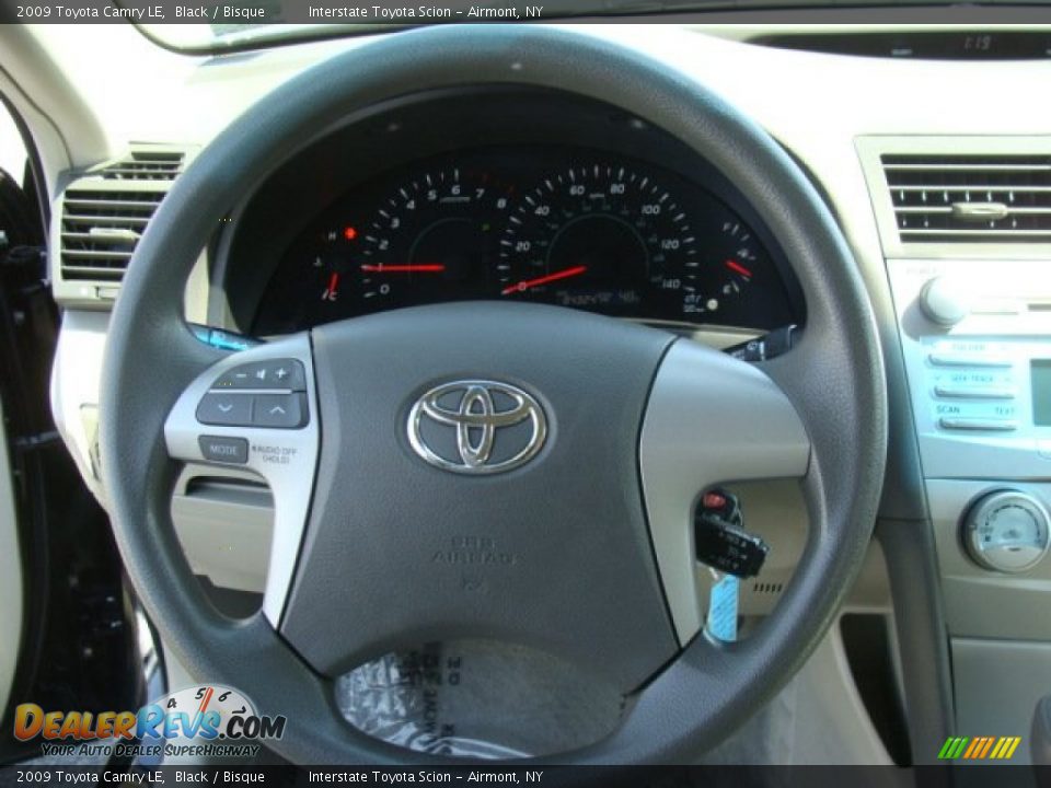 2009 Toyota Camry LE Black / Bisque Photo #12
