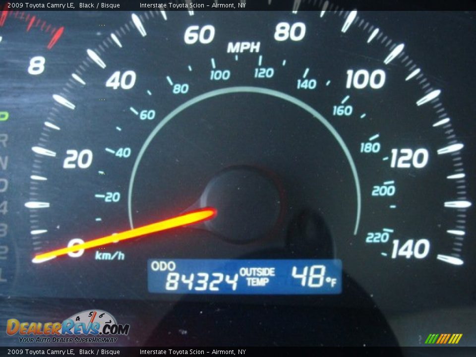 2009 Toyota Camry LE Black / Bisque Photo #13