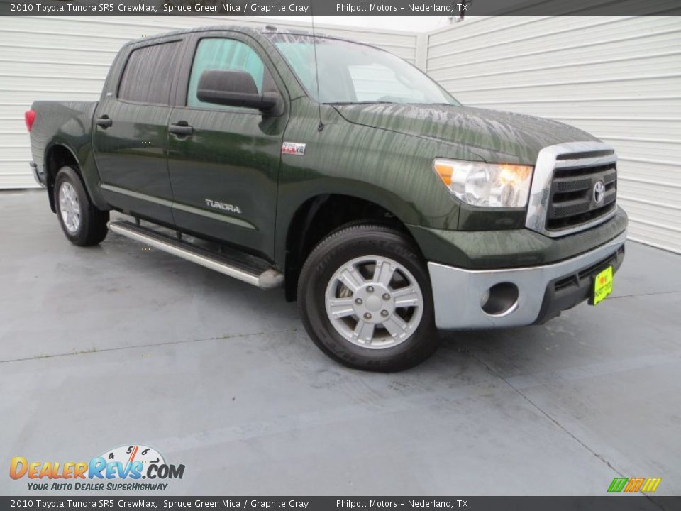 2010 Toyota Tundra SR5 CrewMax Spruce Green Mica / Graphite Gray Photo #1