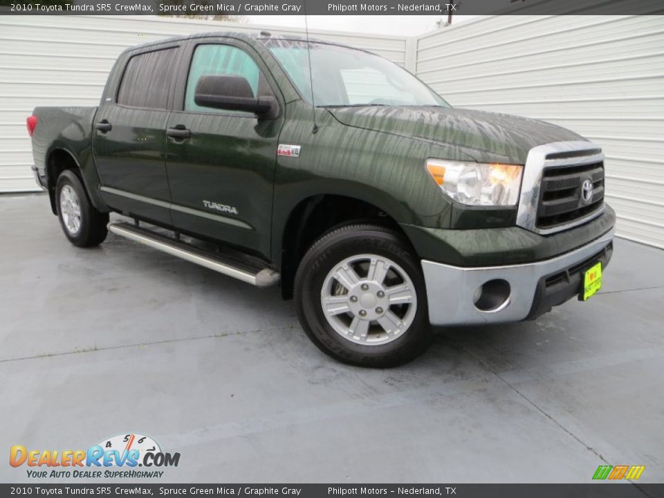2010 Toyota Tundra SR5 CrewMax Spruce Green Mica / Graphite Gray Photo #2
