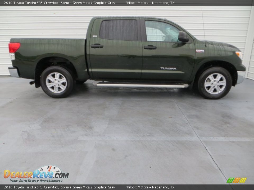 2010 Toyota Tundra SR5 CrewMax Spruce Green Mica / Graphite Gray Photo #3