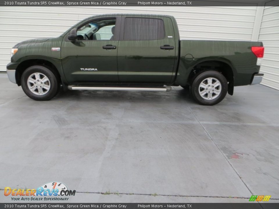 2010 Toyota Tundra SR5 CrewMax Spruce Green Mica / Graphite Gray Photo #6