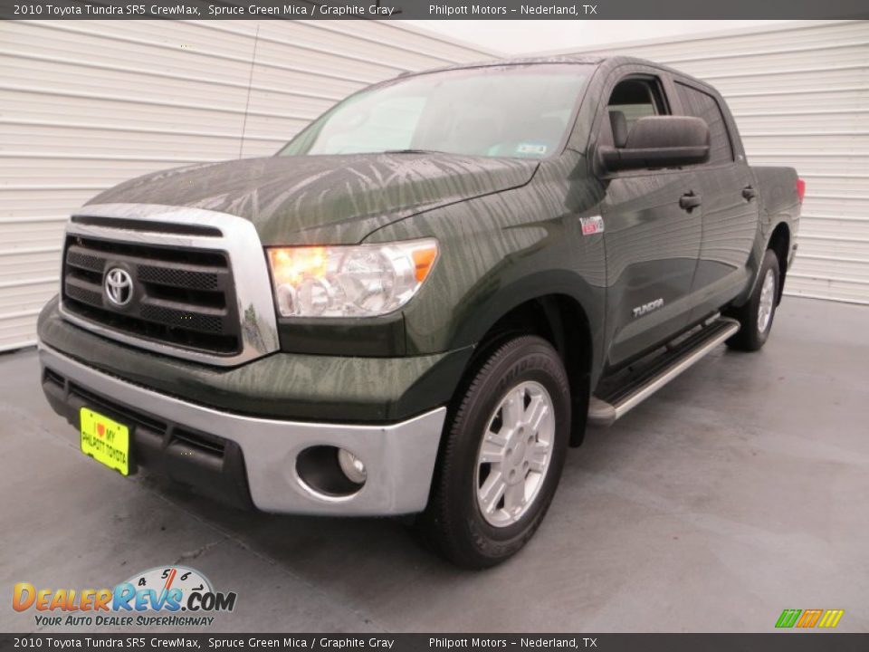 2010 Toyota Tundra SR5 CrewMax Spruce Green Mica / Graphite Gray Photo #7