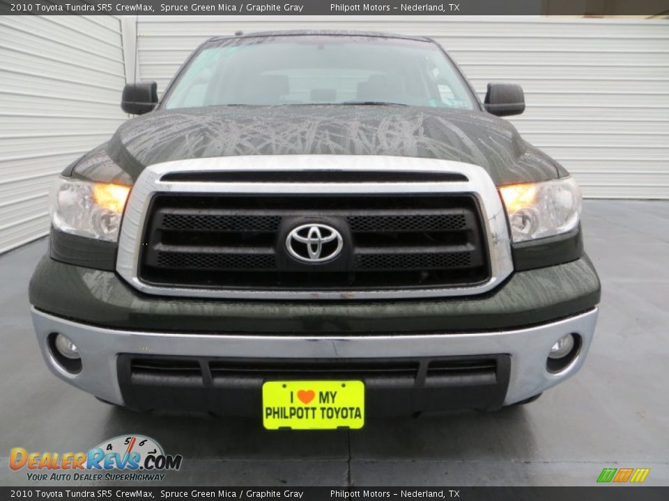 2010 Toyota Tundra SR5 CrewMax Spruce Green Mica / Graphite Gray Photo #8