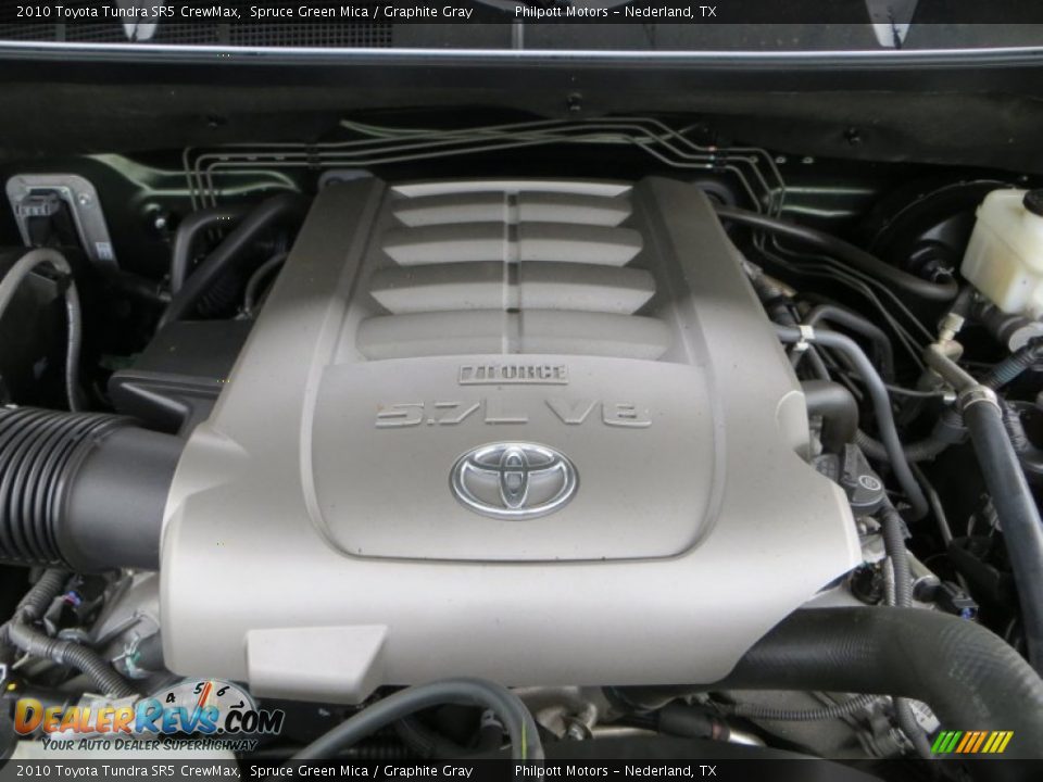 2010 Toyota Tundra SR5 CrewMax Spruce Green Mica / Graphite Gray Photo #26