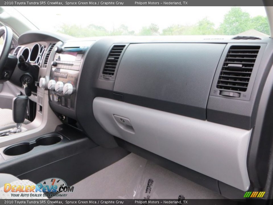 2010 Toyota Tundra SR5 CrewMax Spruce Green Mica / Graphite Gray Photo #28