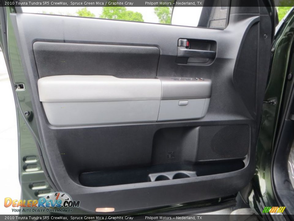 2010 Toyota Tundra SR5 CrewMax Spruce Green Mica / Graphite Gray Photo #35