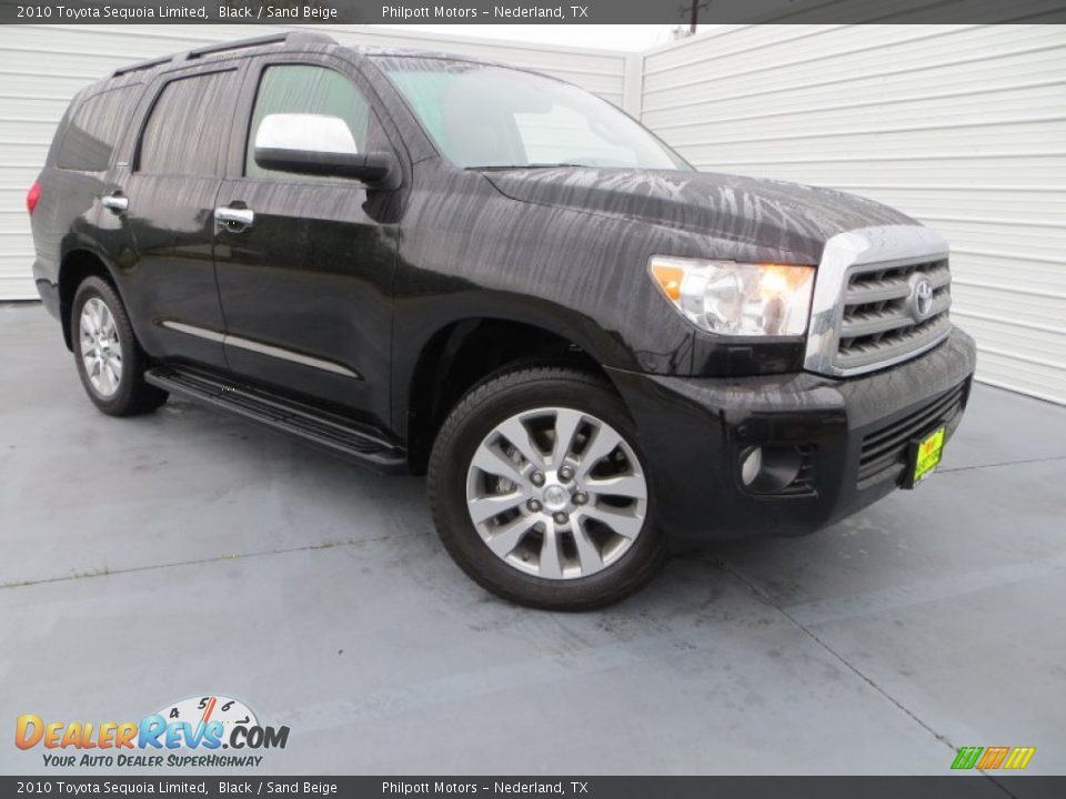 2010 Toyota Sequoia Limited Black / Sand Beige Photo #1