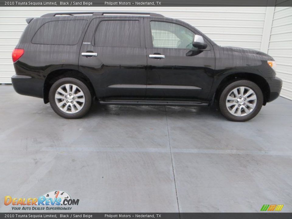 2010 Toyota Sequoia Limited Black / Sand Beige Photo #3