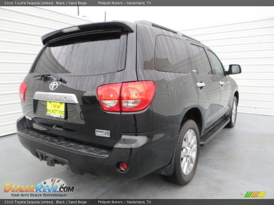 2010 Toyota Sequoia Limited Black / Sand Beige Photo #4