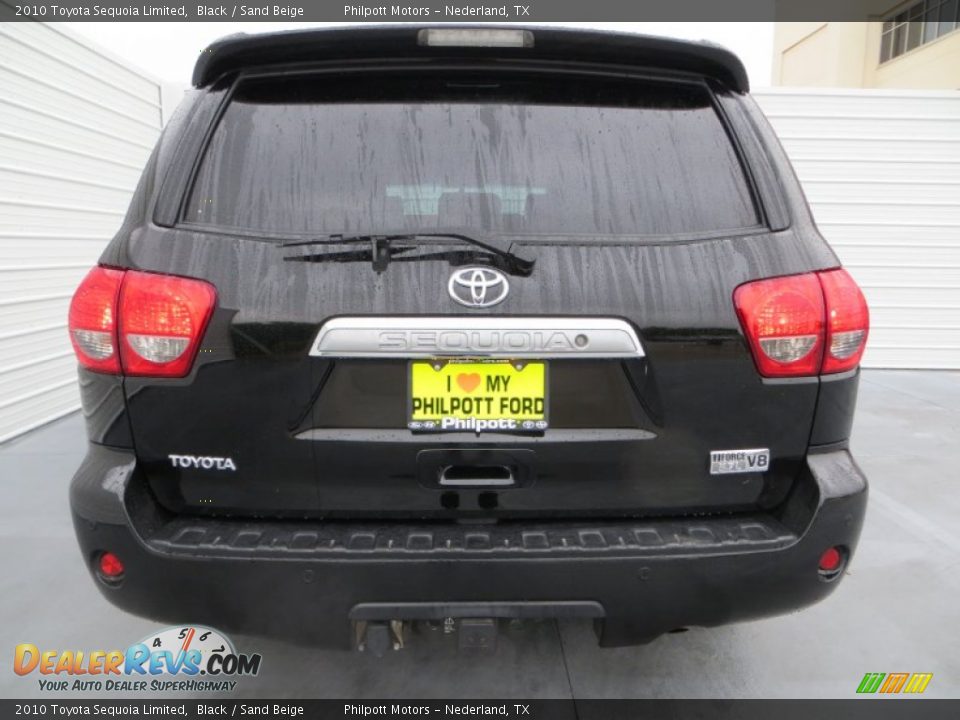 2010 Toyota Sequoia Limited Black / Sand Beige Photo #5