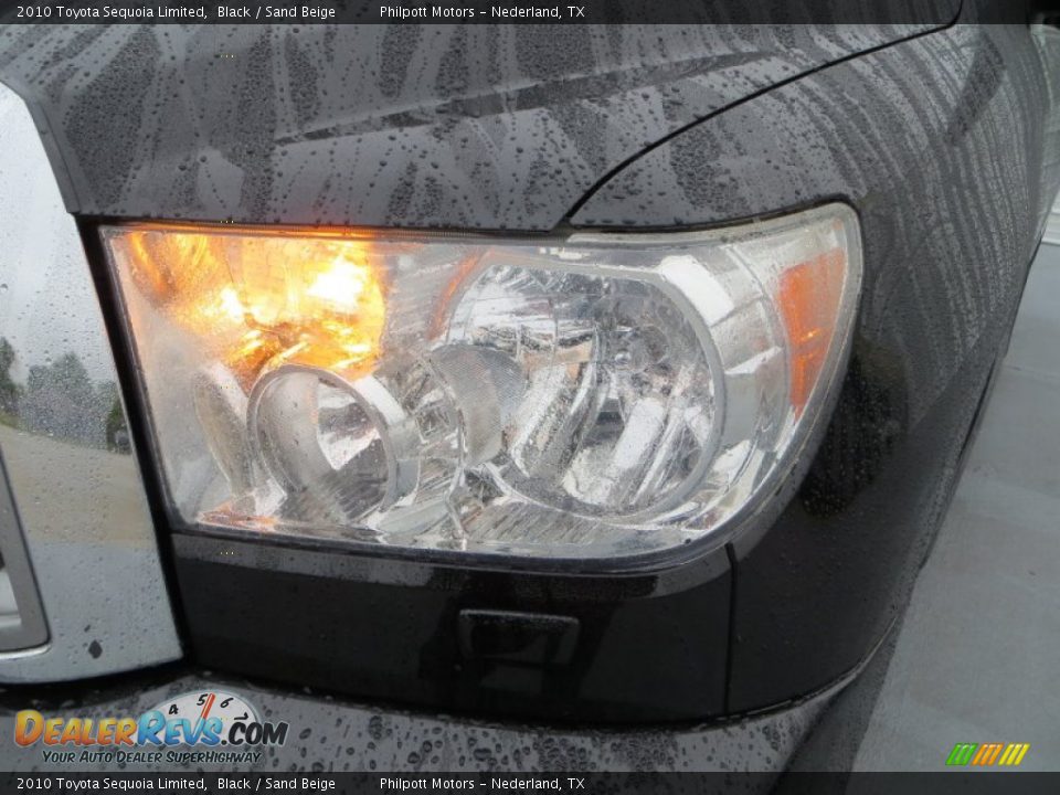 2010 Toyota Sequoia Limited Black / Sand Beige Photo #9