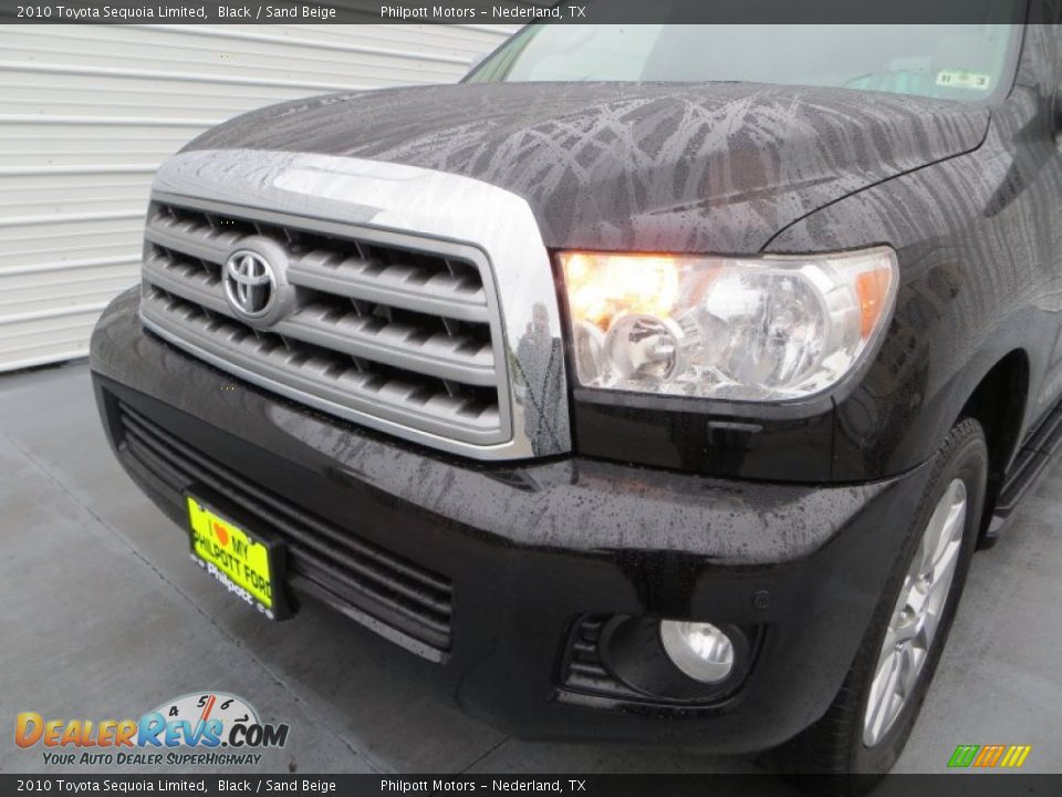 2010 Toyota Sequoia Limited Black / Sand Beige Photo #10