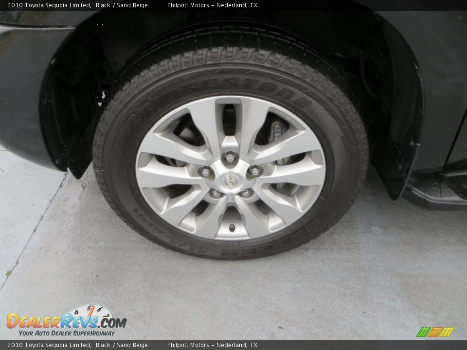 2010 Toyota Sequoia Limited Black / Sand Beige Photo #11
