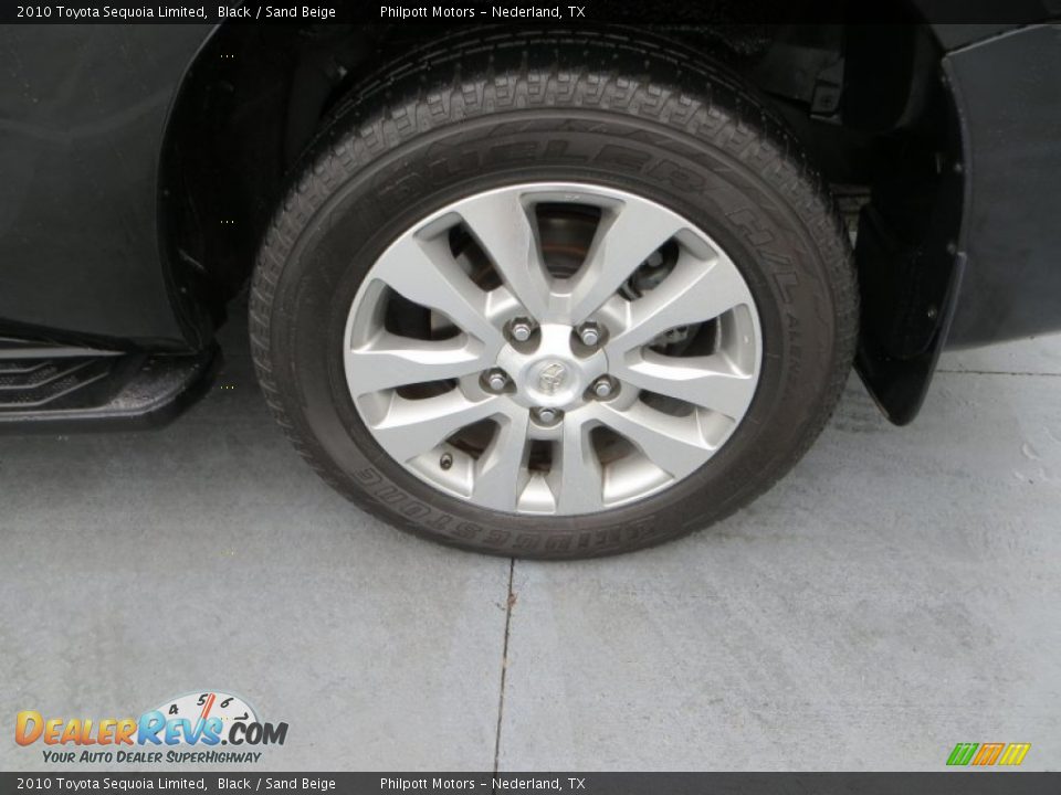 2010 Toyota Sequoia Limited Black / Sand Beige Photo #12