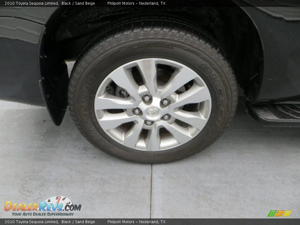2010 Toyota Sequoia Limited Black / Sand Beige Photo #13