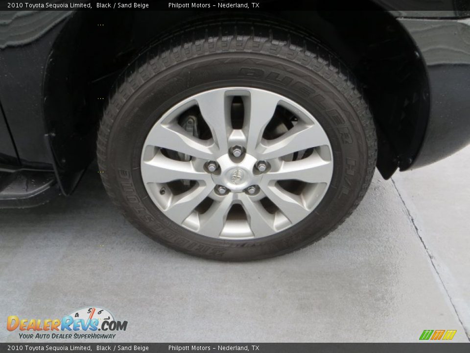 2010 Toyota Sequoia Limited Black / Sand Beige Photo #14