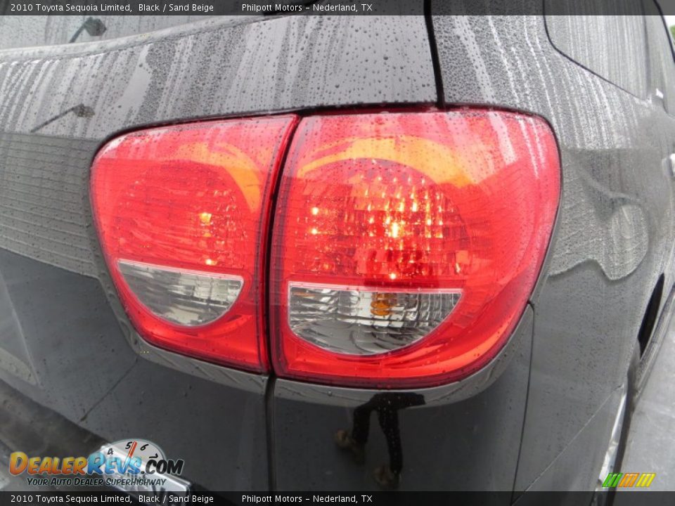 2010 Toyota Sequoia Limited Black / Sand Beige Photo #19