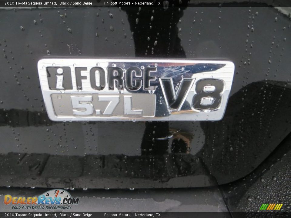 2010 Toyota Sequoia Limited Black / Sand Beige Photo #20