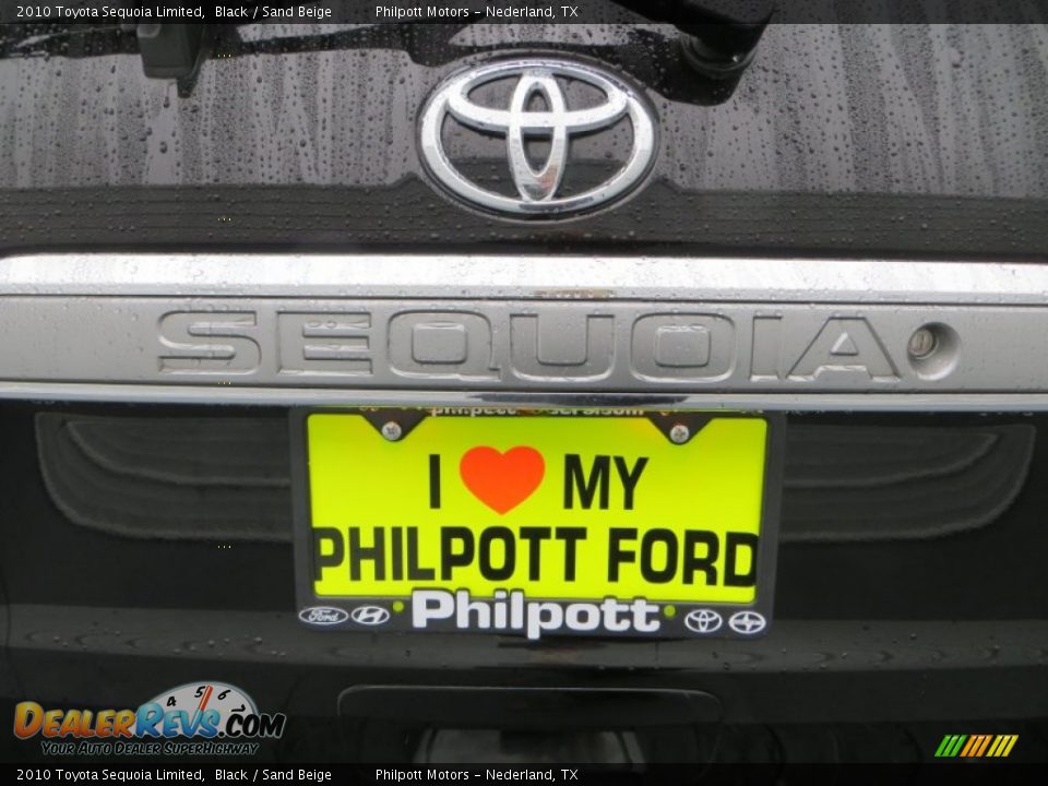 2010 Toyota Sequoia Limited Black / Sand Beige Photo #21