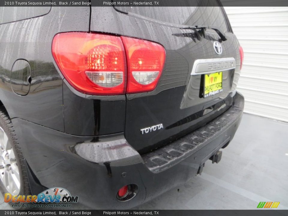 2010 Toyota Sequoia Limited Black / Sand Beige Photo #22