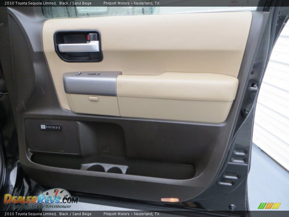 2010 Toyota Sequoia Limited Black / Sand Beige Photo #23