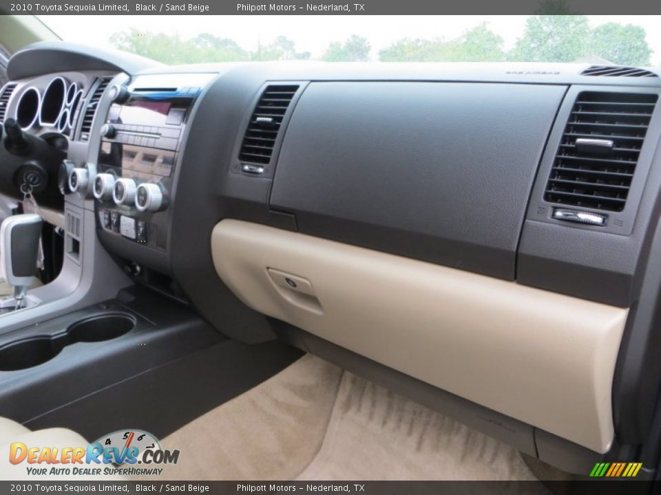 2010 Toyota Sequoia Limited Black / Sand Beige Photo #24