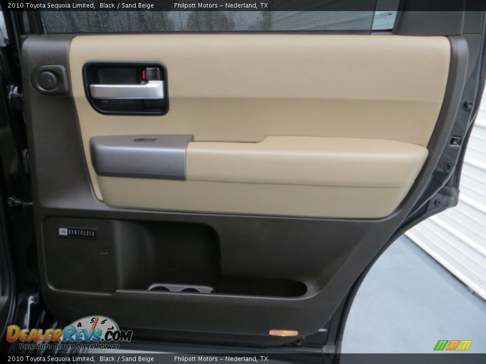 2010 Toyota Sequoia Limited Black / Sand Beige Photo #26