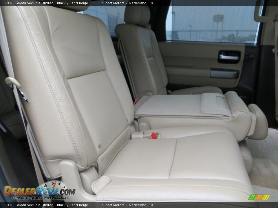 2010 Toyota Sequoia Limited Black / Sand Beige Photo #27
