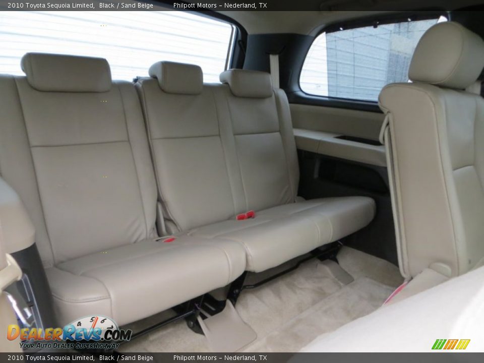 2010 Toyota Sequoia Limited Black / Sand Beige Photo #28