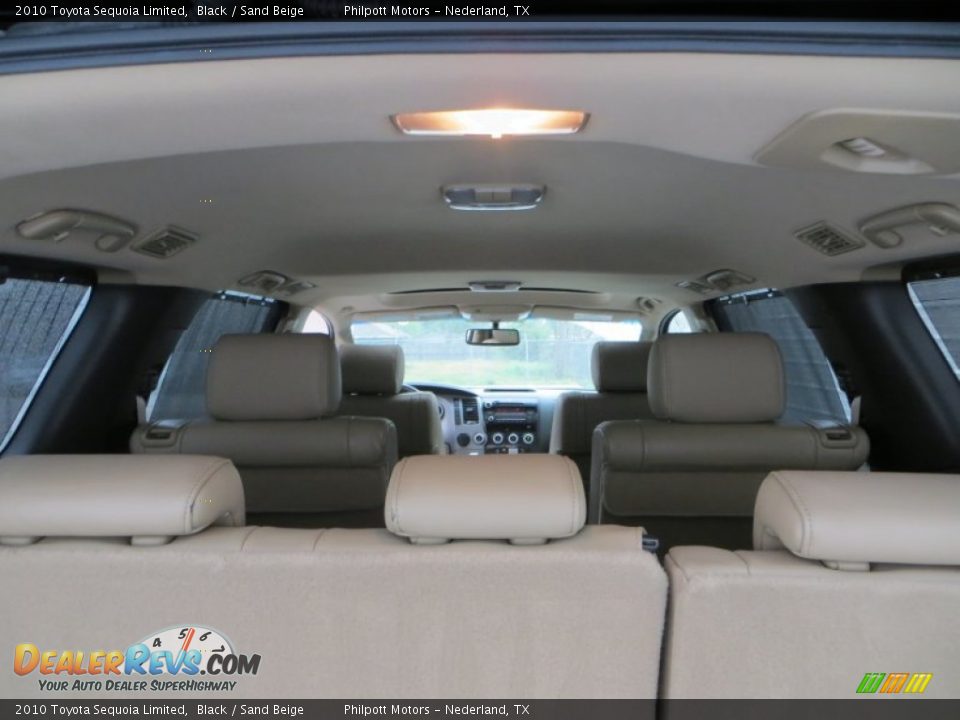 2010 Toyota Sequoia Limited Black / Sand Beige Photo #29