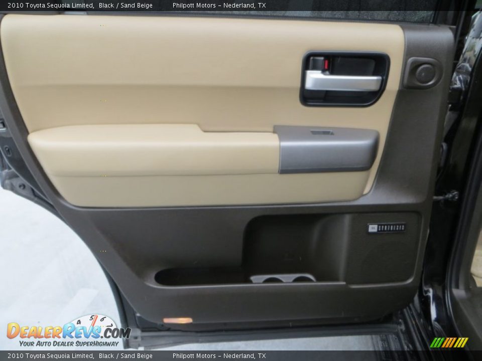 2010 Toyota Sequoia Limited Black / Sand Beige Photo #33
