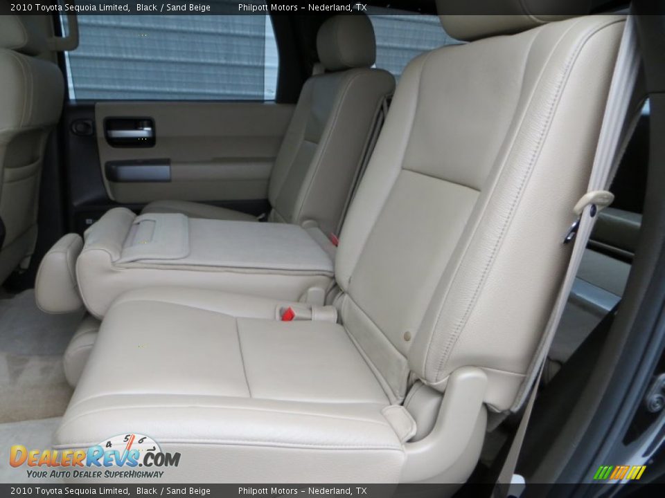 2010 Toyota Sequoia Limited Black / Sand Beige Photo #34