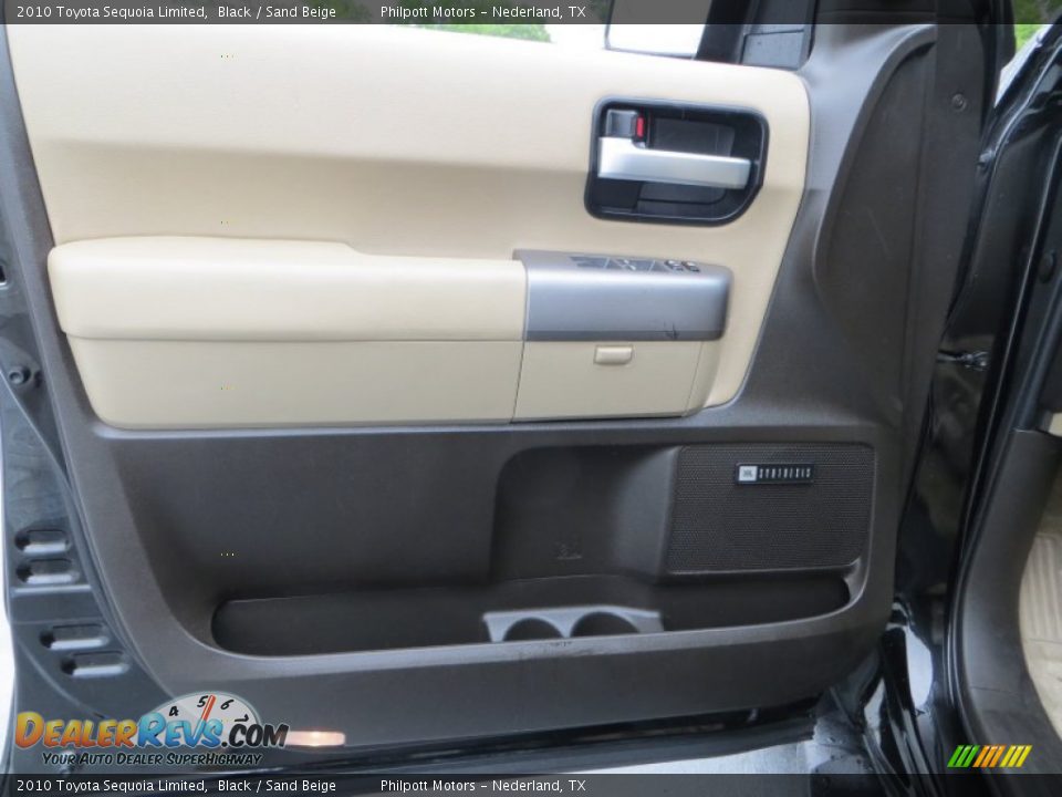 2010 Toyota Sequoia Limited Black / Sand Beige Photo #35