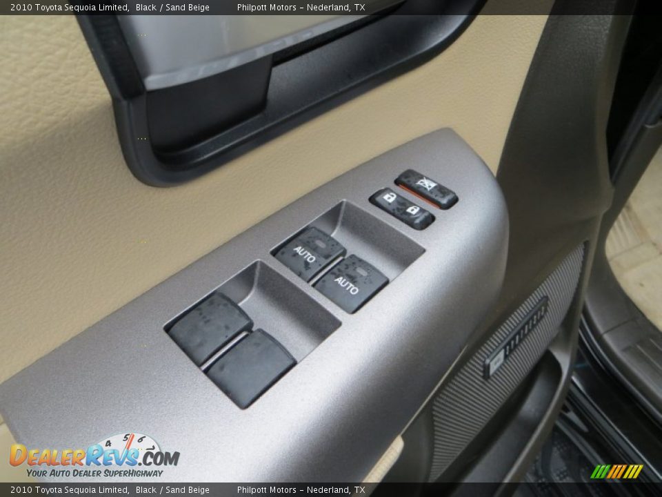 2010 Toyota Sequoia Limited Black / Sand Beige Photo #36