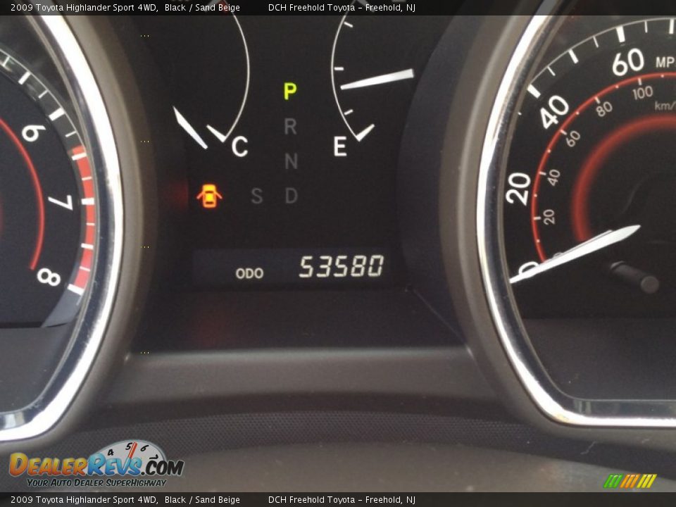 2009 Toyota Highlander Sport 4WD Black / Sand Beige Photo #21
