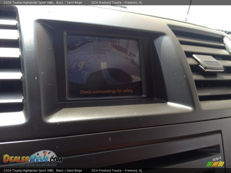 2009 Toyota Highlander Sport 4WD Black / Sand Beige Photo #31