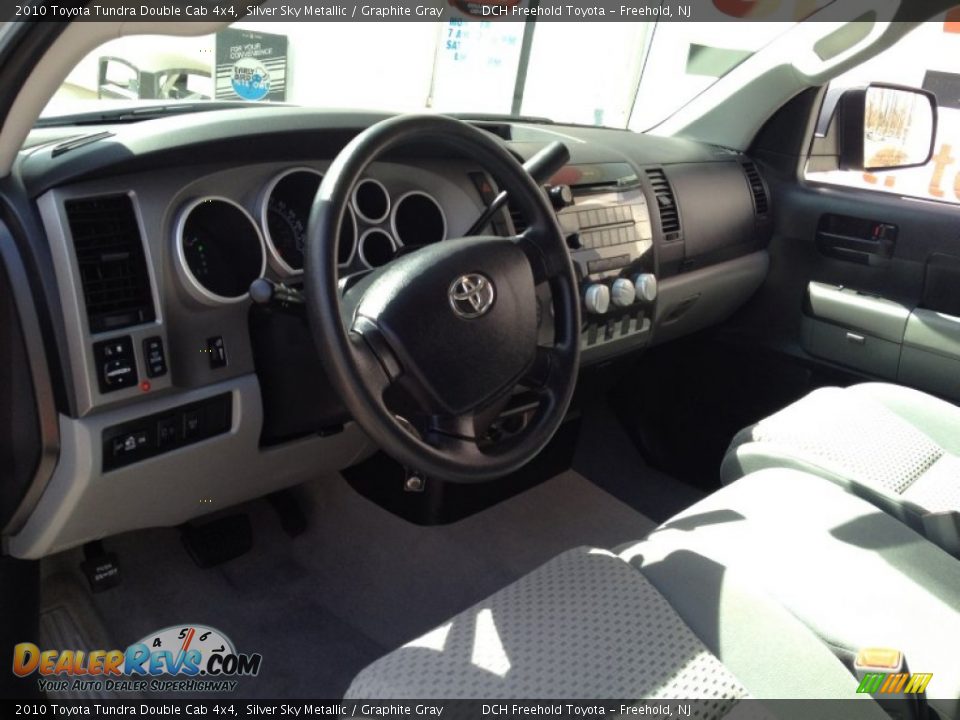2010 Toyota Tundra Double Cab 4x4 Silver Sky Metallic / Graphite Gray Photo #12