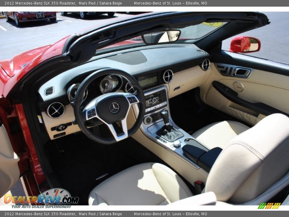 2012 Mercedes-Benz SLK 350 Roadster Mars Red / Sahara Beige Photo #3