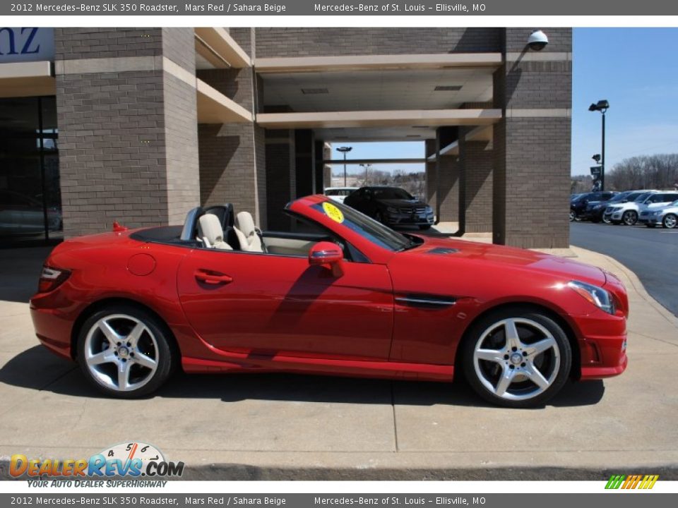 2012 Mercedes-Benz SLK 350 Roadster Mars Red / Sahara Beige Photo #10