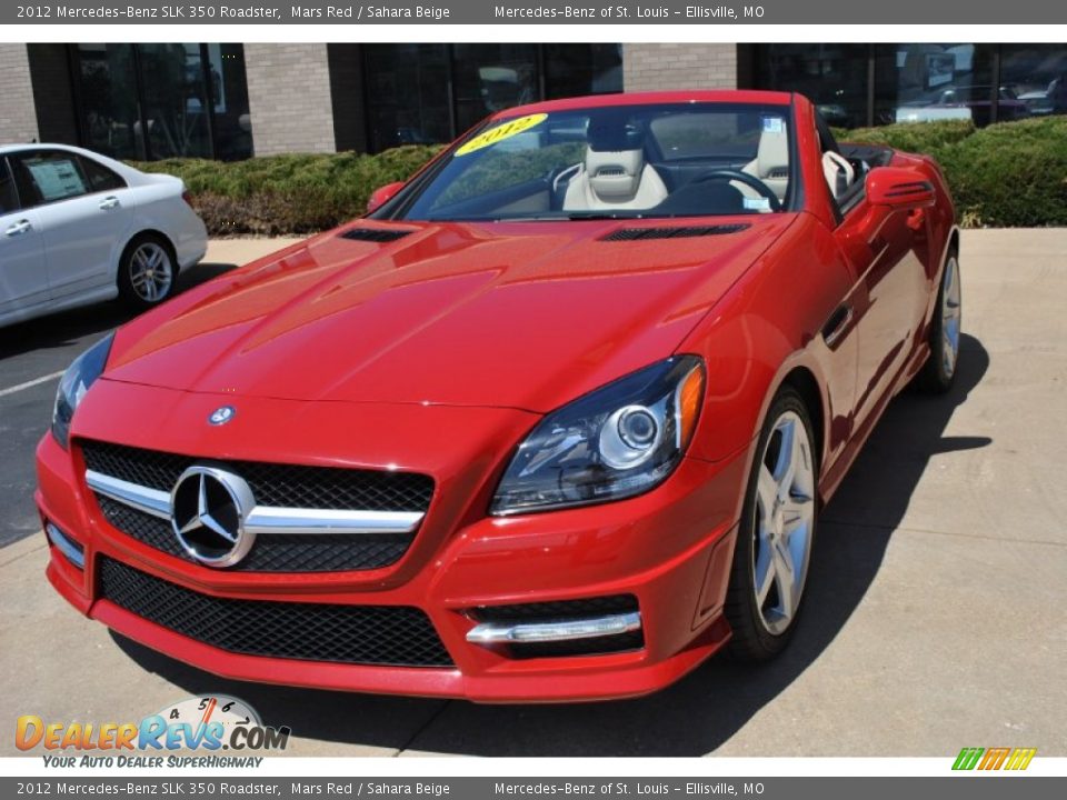 2012 Mercedes-Benz SLK 350 Roadster Mars Red / Sahara Beige Photo #12