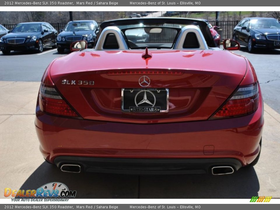 2012 Mercedes-Benz SLK 350 Roadster Mars Red / Sahara Beige Photo #18
