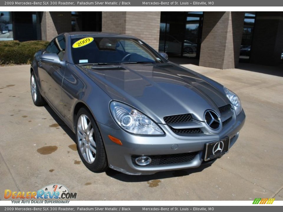 2009 Mercedes-Benz SLK 300 Roadster Palladium Silver Metallic / Black Photo #1