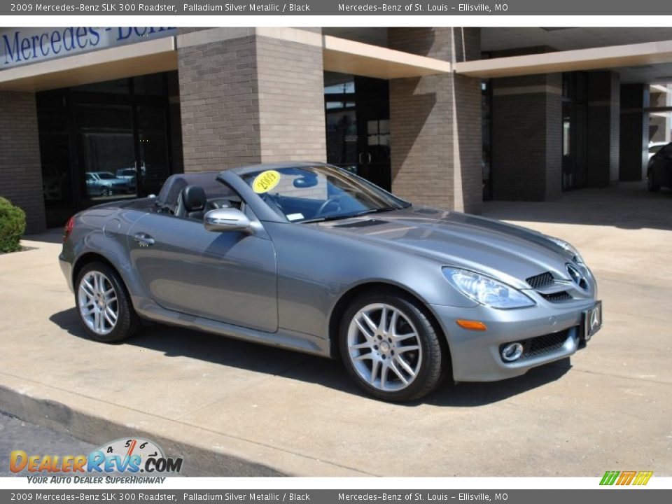 2009 Mercedes-Benz SLK 300 Roadster Palladium Silver Metallic / Black Photo #5