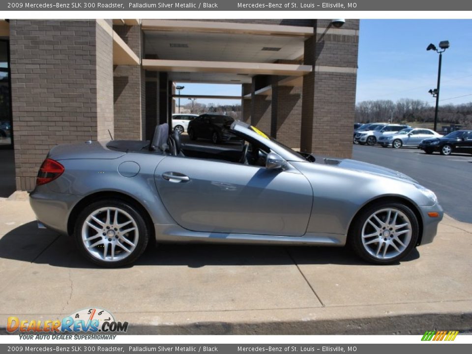 2009 Mercedes-Benz SLK 300 Roadster Palladium Silver Metallic / Black Photo #6