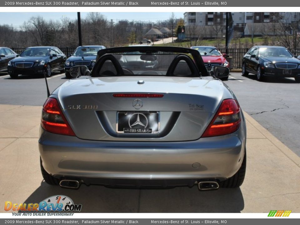 2009 Mercedes-Benz SLK 300 Roadster Palladium Silver Metallic / Black Photo #7