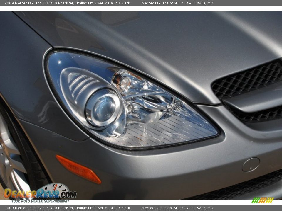 2009 Mercedes-Benz SLK 300 Roadster Palladium Silver Metallic / Black Photo #13