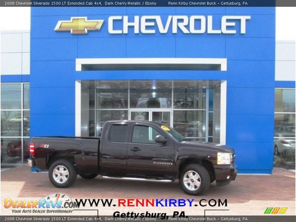 2008 Chevrolet Silverado 1500 LT Extended Cab 4x4 Dark Cherry Metallic / Ebony Photo #1